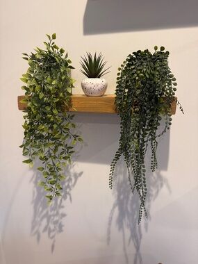 Blank Brand Green Hanging Faux Plant Wall Decor - Set of 3
